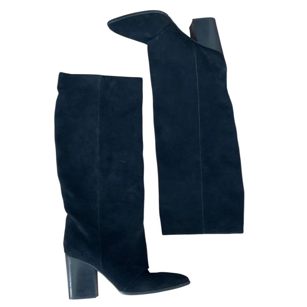 Nine West Chicke Women's Block Heel High Shaft Dress Boots‎ SZ: 10